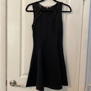 RACHEL Rachel Roy Black Dress with Mesh Details
